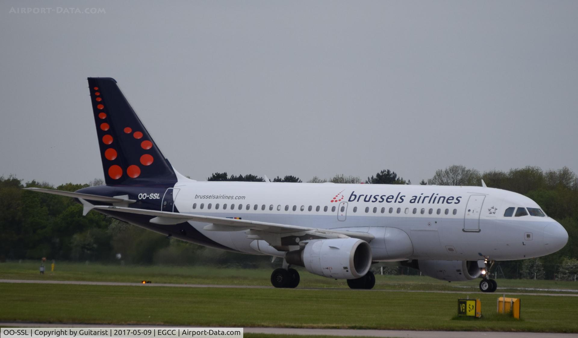 OO-SSL, 2002 Airbus A319-111 C/N 1803, At Manchester