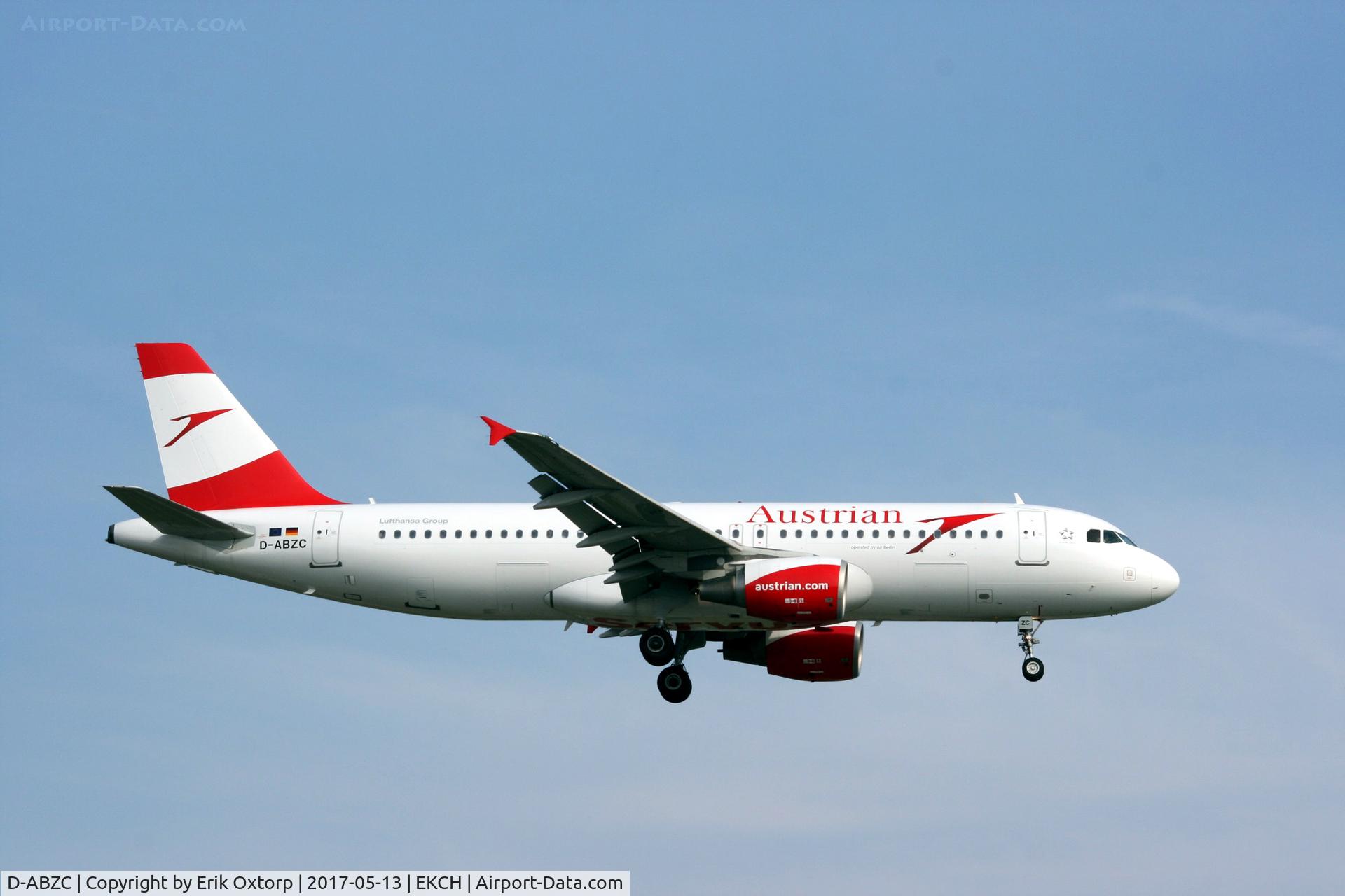 D-ABZC, 2008 Airbus A320-216 C/N 3502, D-ABZC landing rw 22L. Now in Austrian c/s.