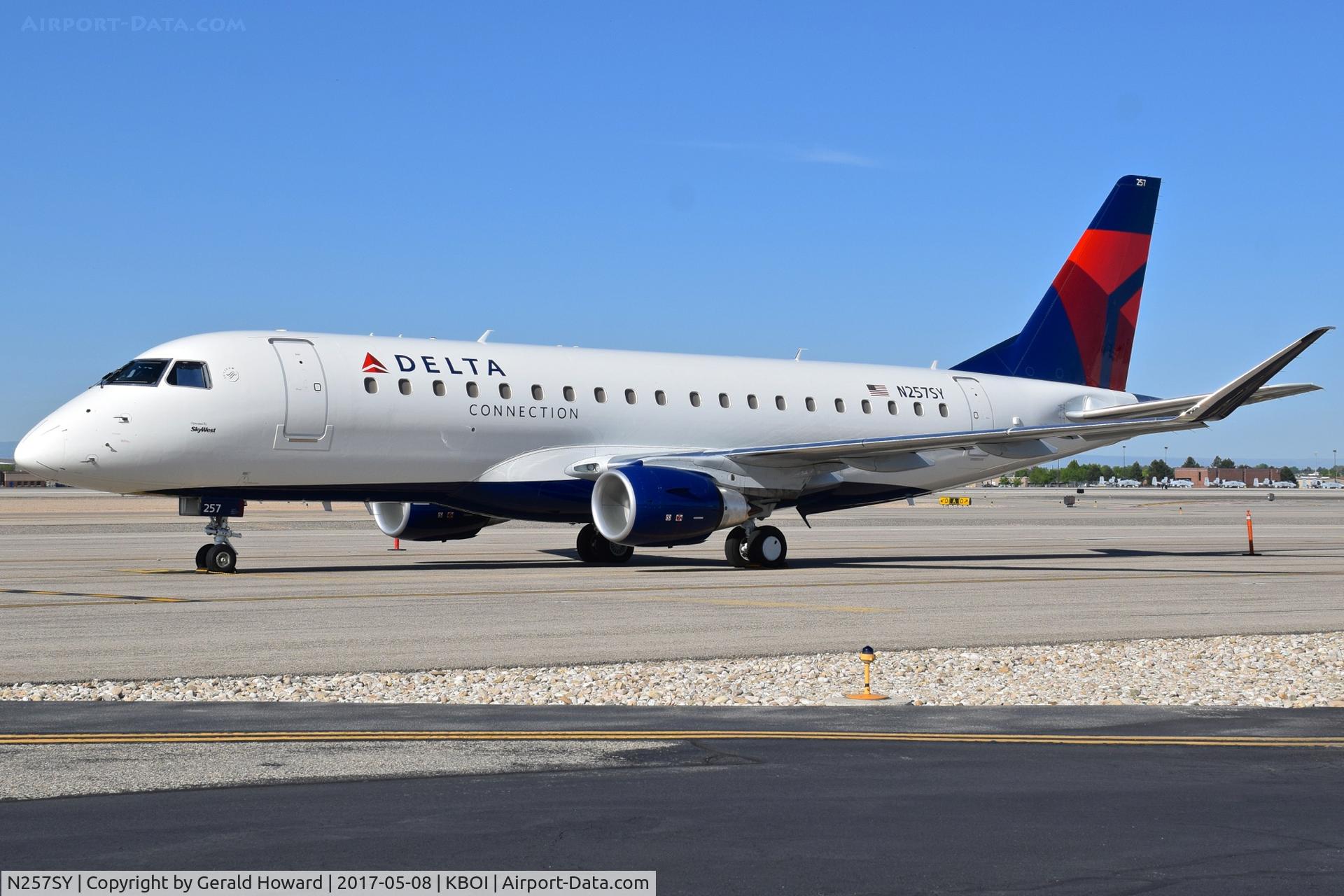 N257SY, 2017 Embraer 175LR (ERJ-170-200LR) C/N 17000648, Parked on remote spot 5.