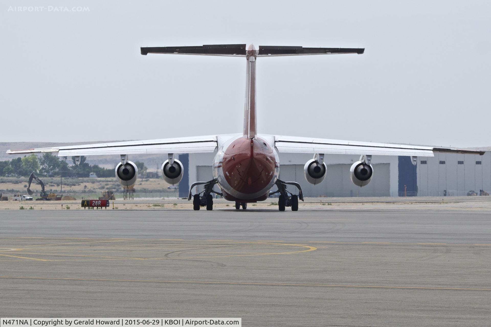 N471NA, 1989 British Aerospace BAe.146-200 C/N E2136, On Taxiway Alpha at RWY 28R.