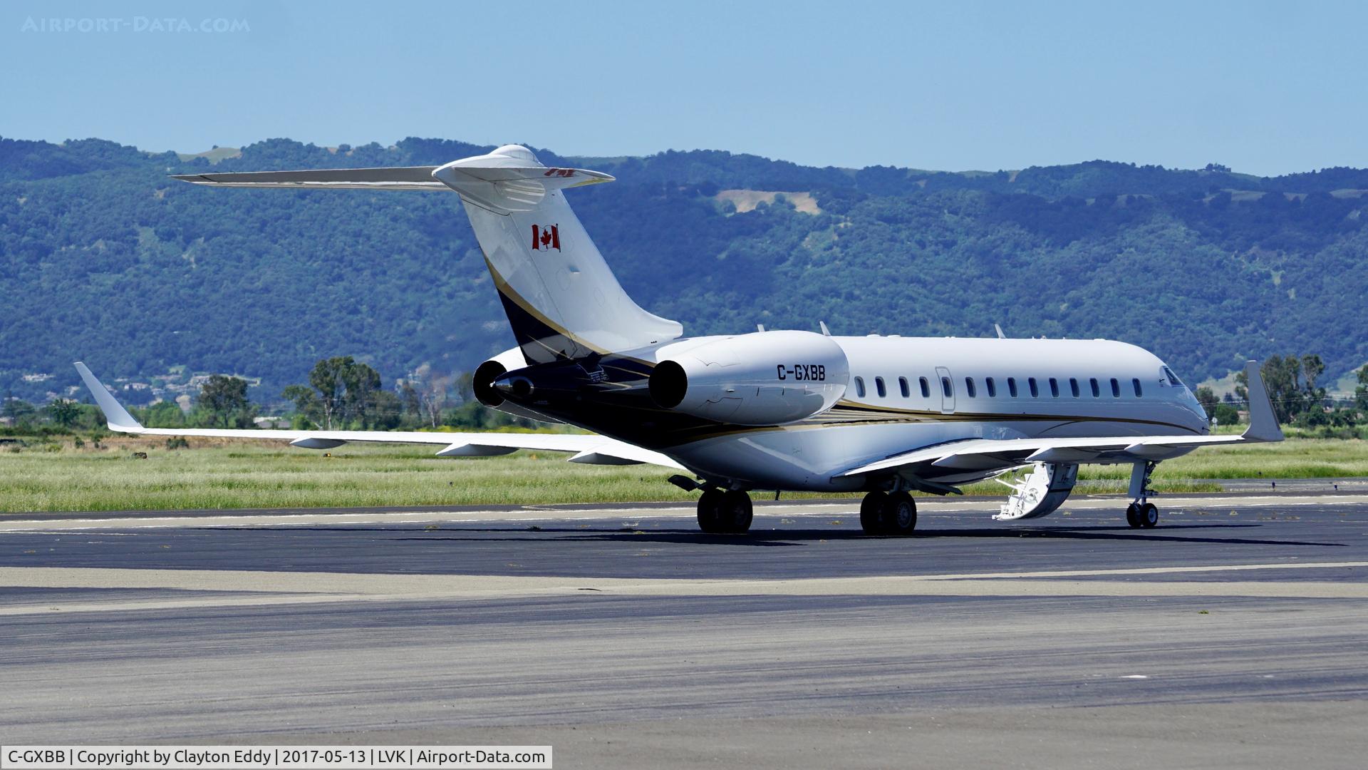 C-GXBB, 2007 Bombardier BD-700-1A11 Global 5000 C/N 9218, Livermore Airport California 2017.