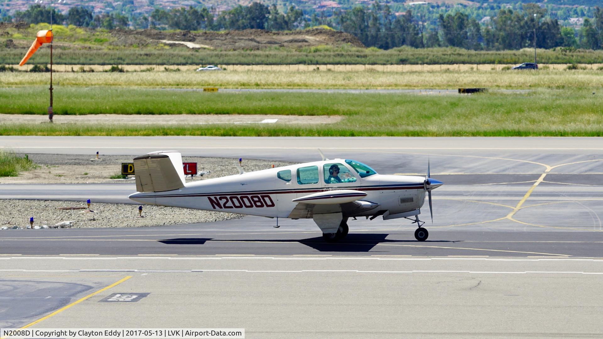 N2008D, 1952 Beech C35 Bonanza C/N D-3358, Livermore Airport California 2017.