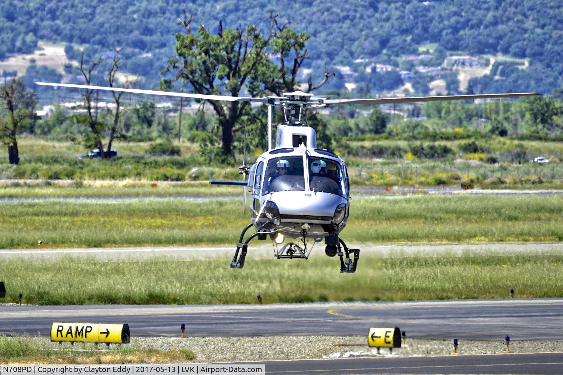 N708PD, 2008 Eurocopter AS-350B-3 Ecureuil Ecureuil C/N 4390, Livermore Airport California 2017.