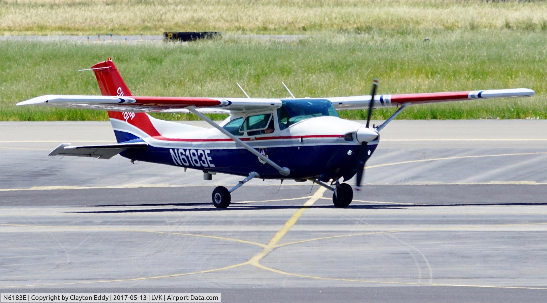 N6183E, 1983 Cessna 182R Skylane C/N 18268351, Livermore Airport California 2017.