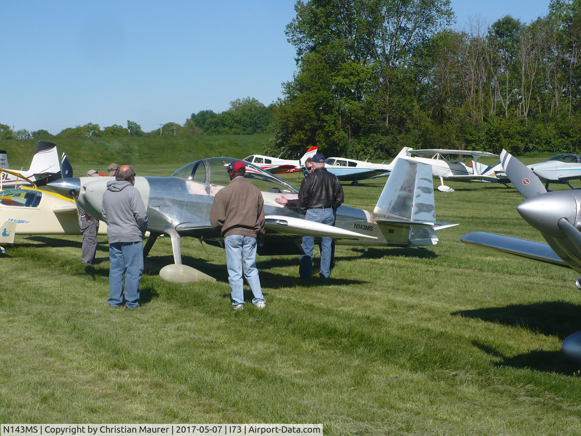 N143MS, 2017 Vans RV-8 C/N 83140, Vans RV-8 with unique strobe lights on wing tip