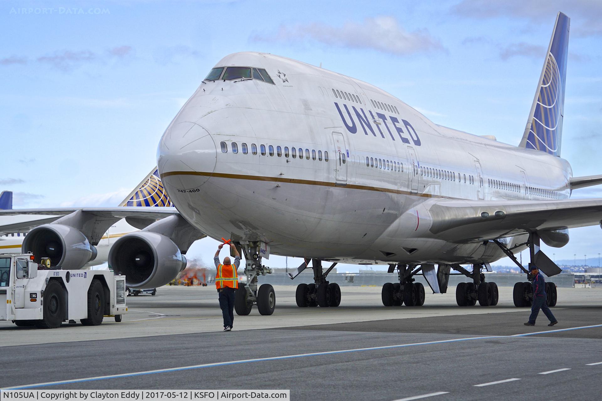 N105UA, 1994 Boeing 747-451 C/N 26473, SFO 2017