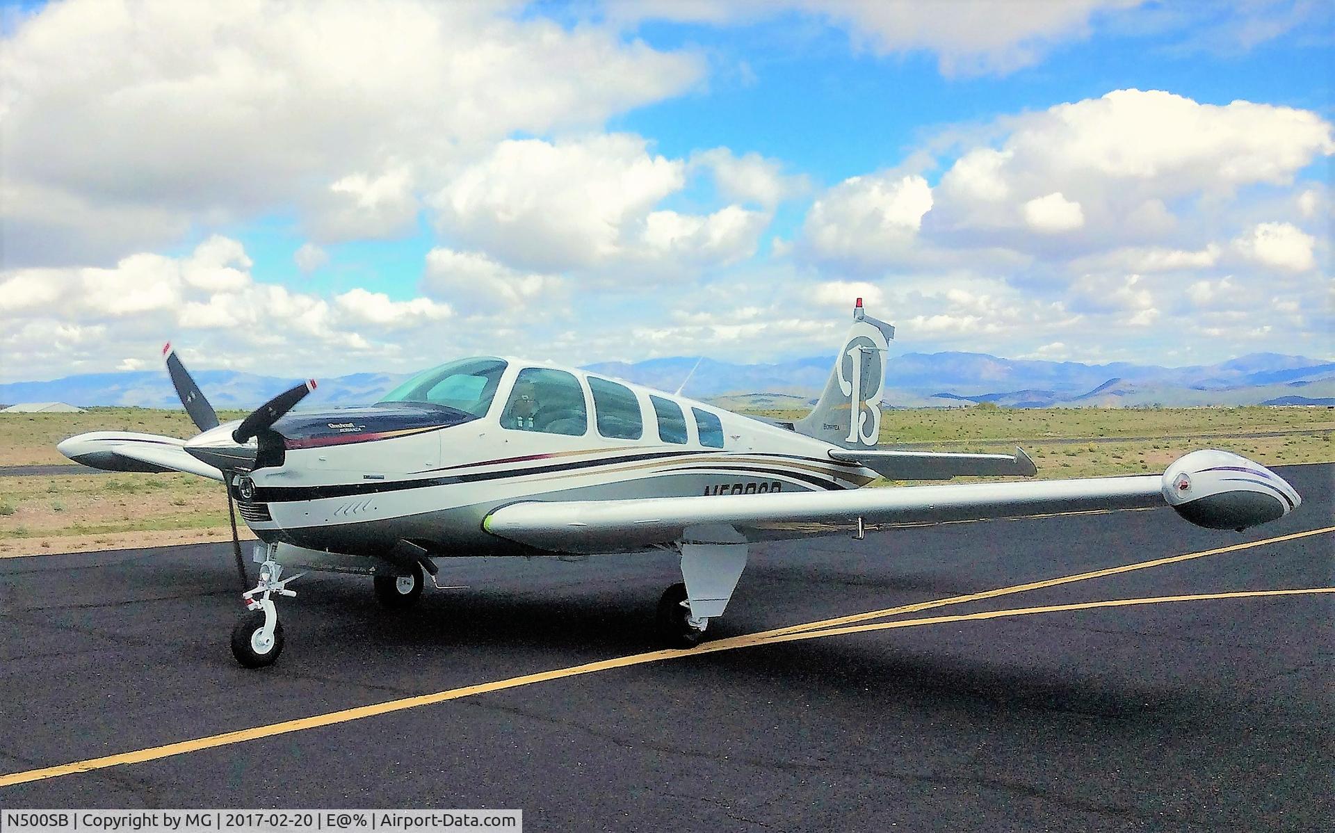 N500SB, 1973 Beech A36 Bonanza 36 C/N E-482, Just out of paint, Feb 17