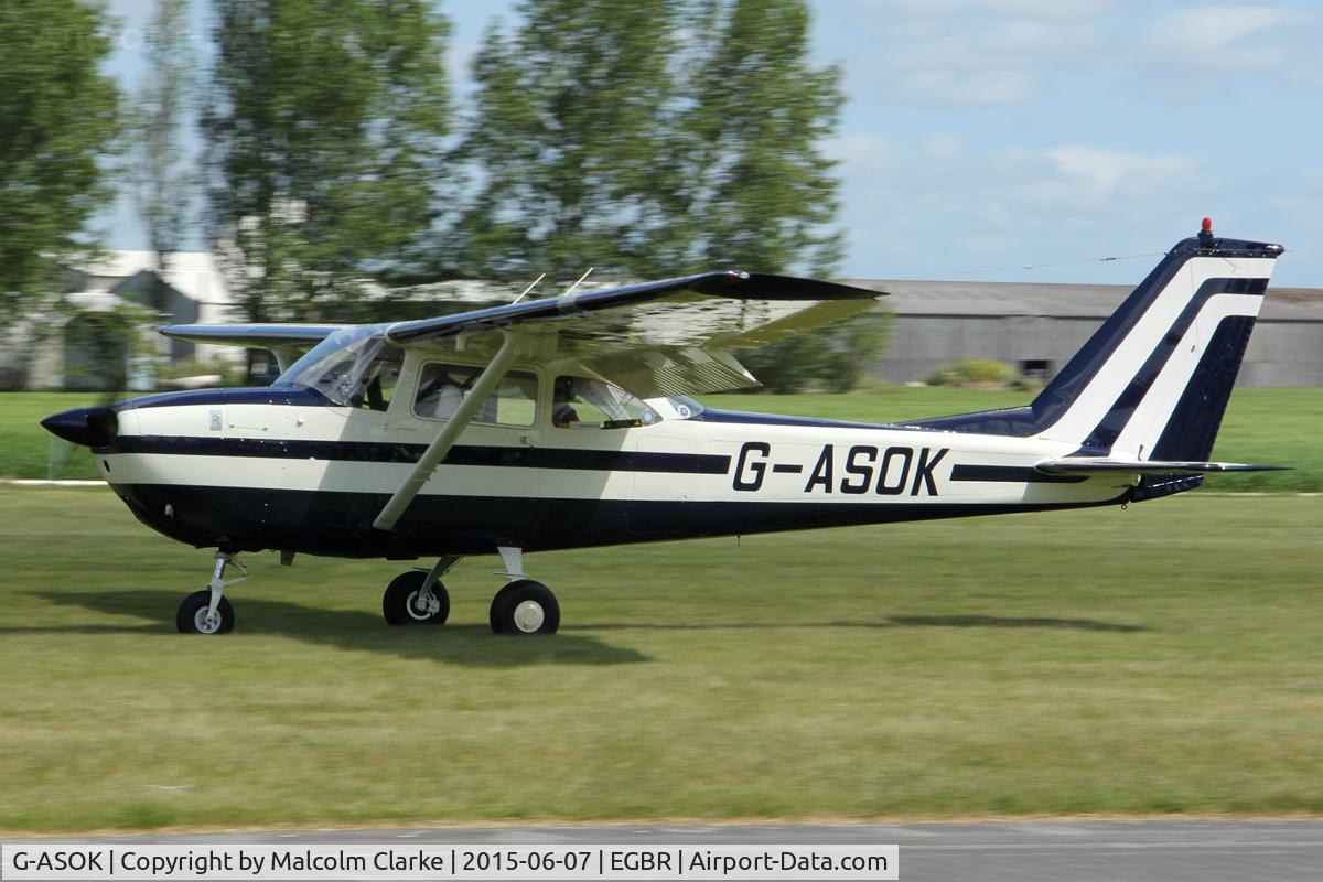 G-ASOK, 1964 Reims Cessna F172E Skyhawk C/N 0057, Reims F172E Skyhawk at Breighton Airfield's Radial Fly-In. June 7th 2015.