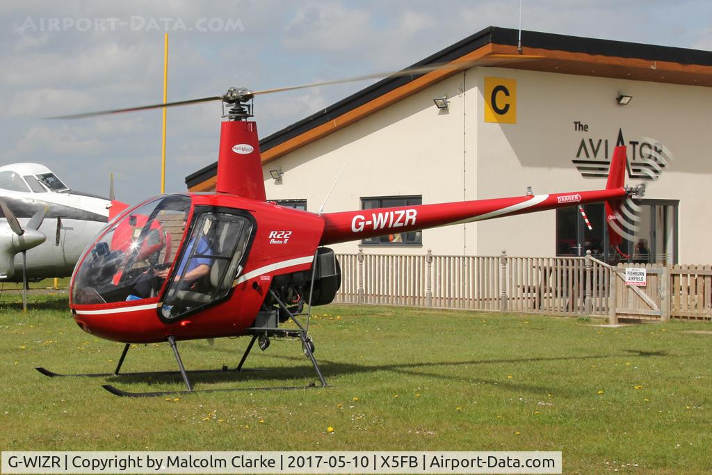 G-WIZR, 1998 Robinson R22 Beta II C/N 2799, Robinson R22 Beta II at Fishburn Airfield UK. May 10th 2017.