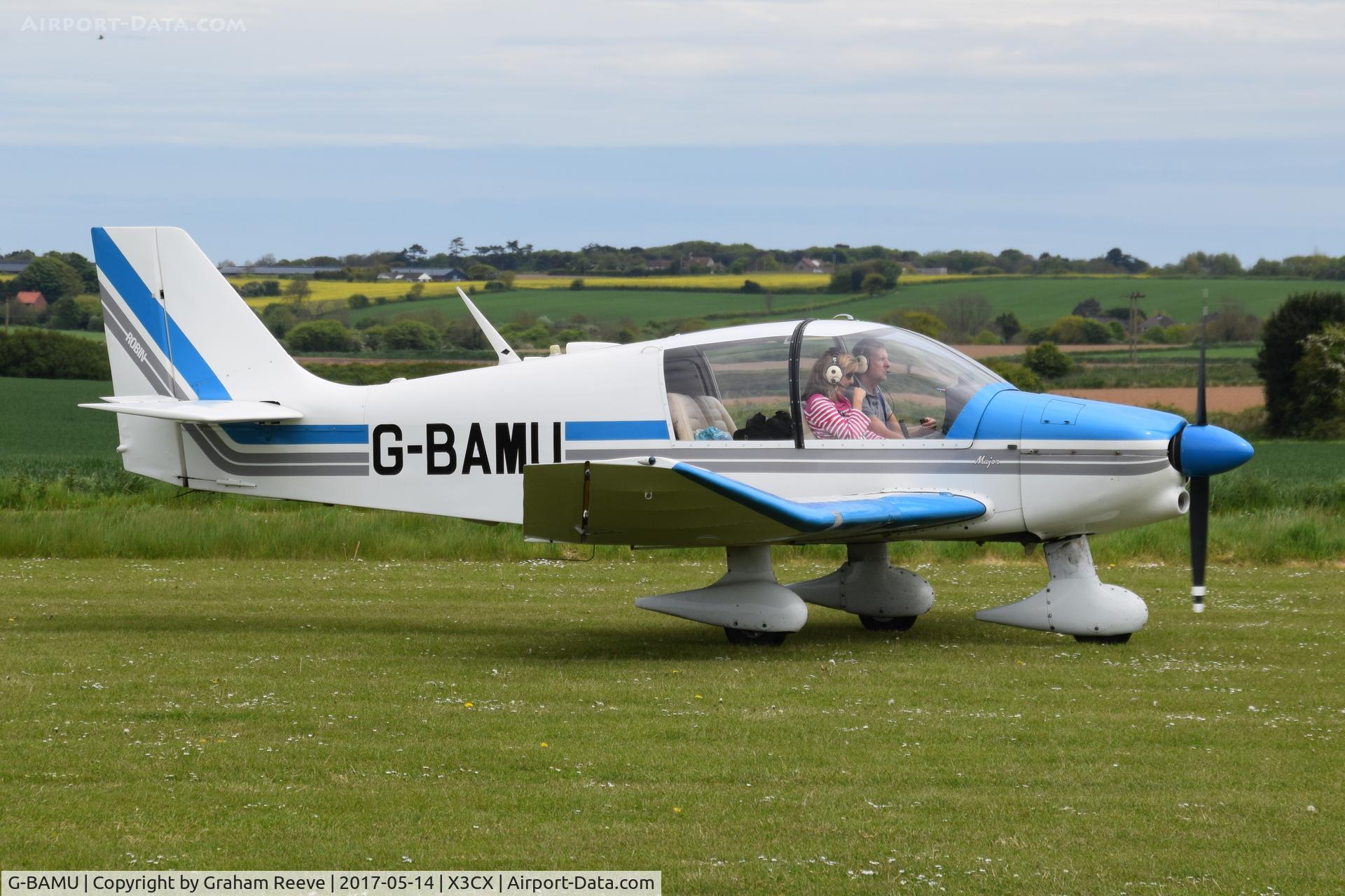 G-BAMU, 1972 Robin DR-400-160 Chevalier C/N 778, Just landed at Northrepps.