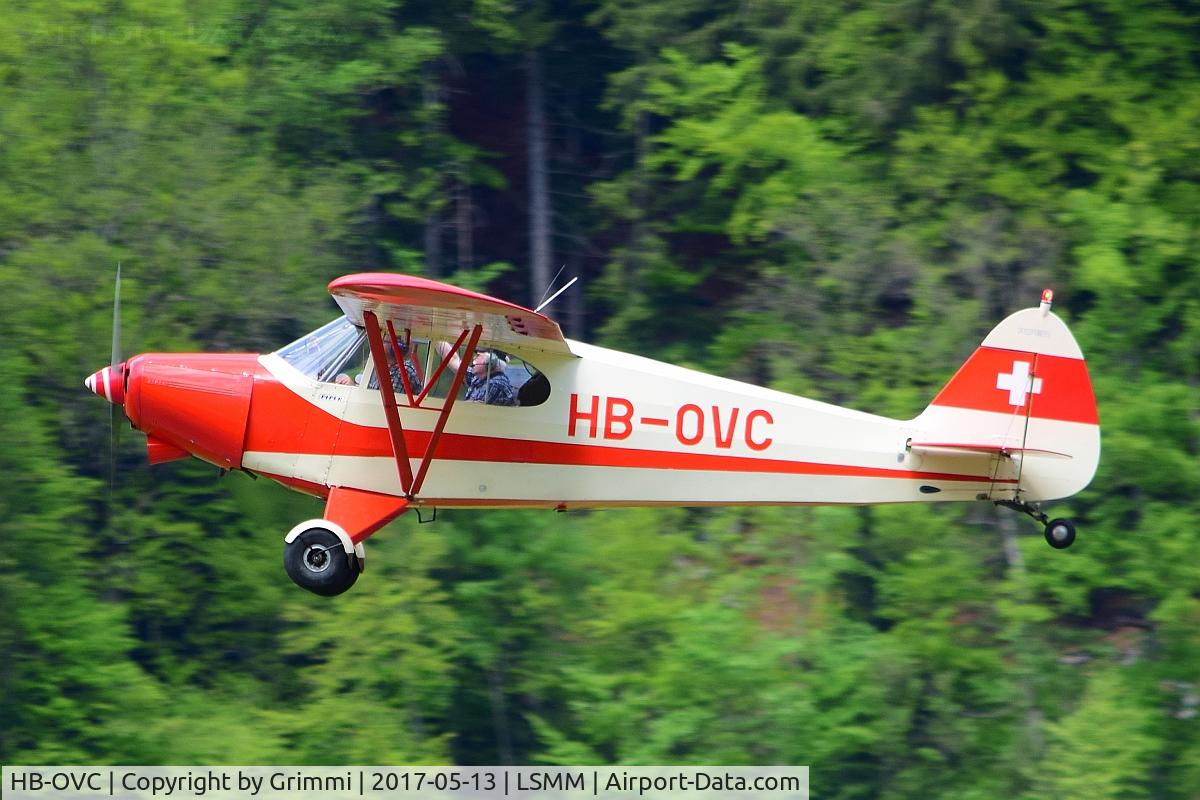 HB-OVC, 1946 Piper PA-12 Super Cruiser C/N 12-540, This year's Nostalgieflugtag saw many aircrafts arriving for the ILS Sternflug 2017 on the normally military used airfield of Meiringen LSMM