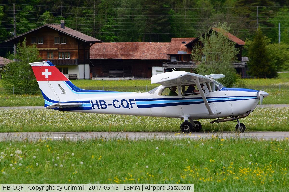 HB-CQF, 1973 Cessna 172M C/N 17261782, This year's Nostalgieflugtag saw many aircrafts arriving for the ILS Sternflug 2017 on the normally military used airfield of Meiringen LSMM