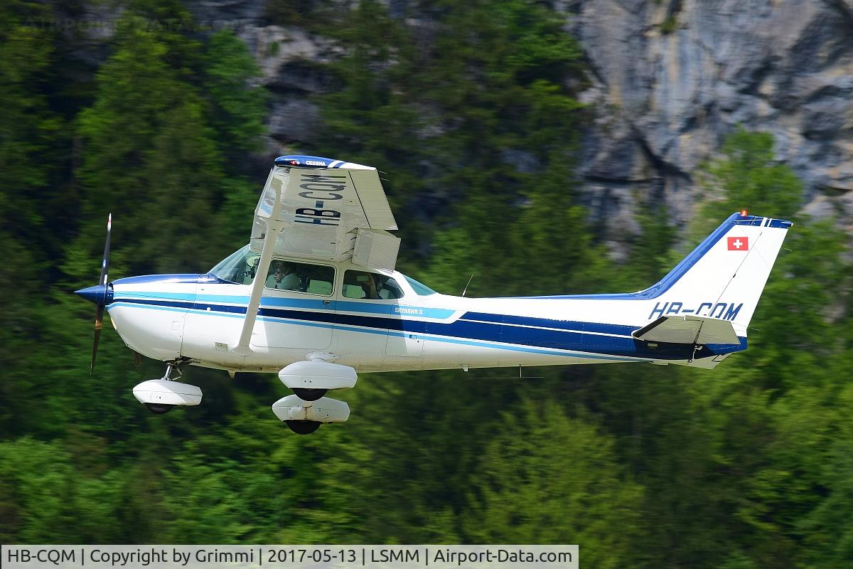 HB-CQM, 1980 Cessna 172N C/N 17273010, This year's Nostalgieflugtag saw many aircrafts arriving for the ILS Sternflug 2017 on the normally military used airfield of Meiringen LSMM. former N1916F