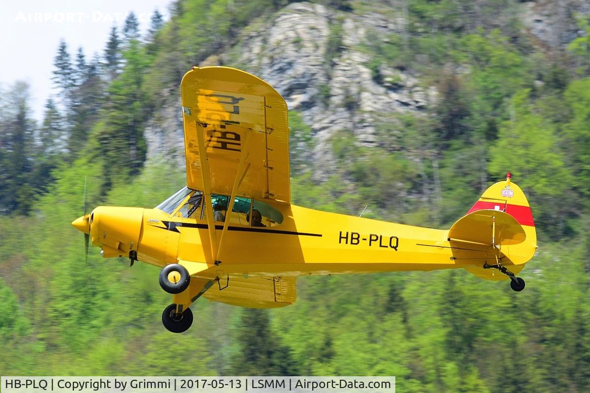 HB-PLQ, Piper PA-18-150 Super Cub C/N 1809112, This year's Nostalgieflugtag saw many aircrafts arriving for the ILS Sternflug 2017 on the normally military used airfield of Meiringen LSMM. Former N4159Z