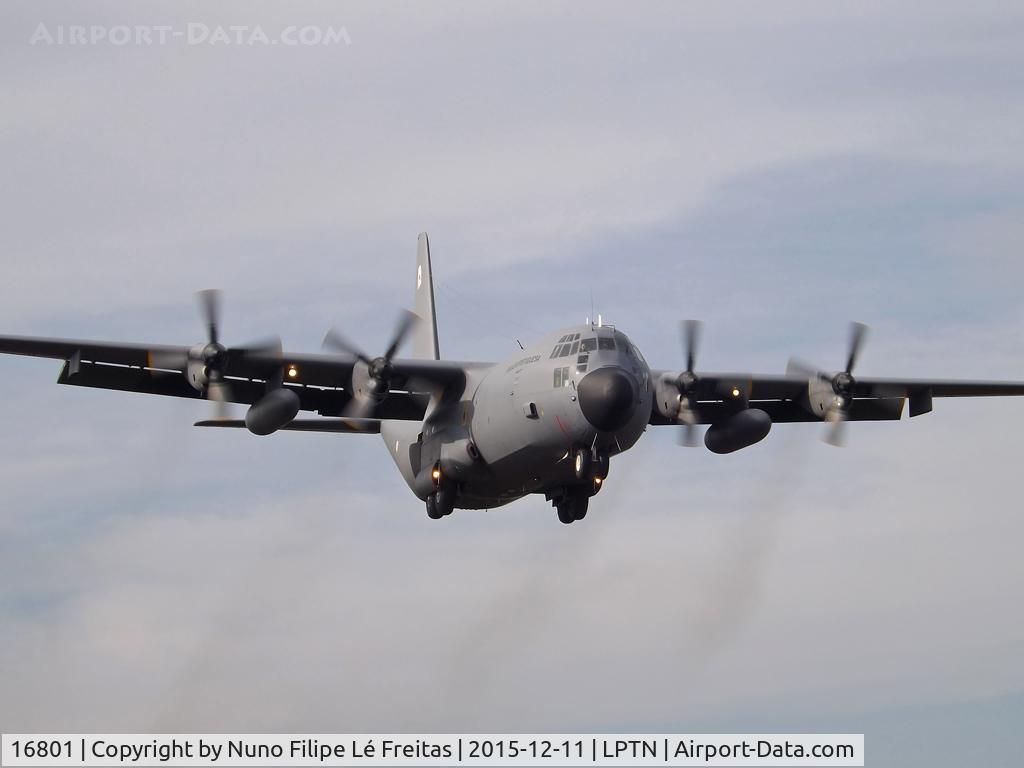 16801, 1977 Lockheed C-130H-30 Hercules C/N 382-4749, Inbound for landing.