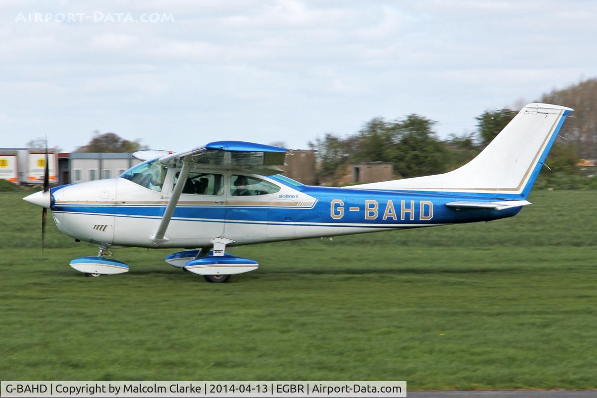 G-BAHD, 1972 Cessna 182P Skylane Skylane C/N 18261501, Cessna 182P Skylane at Breighton Airfield's Early Bird Fly-In. April 13th 2014.