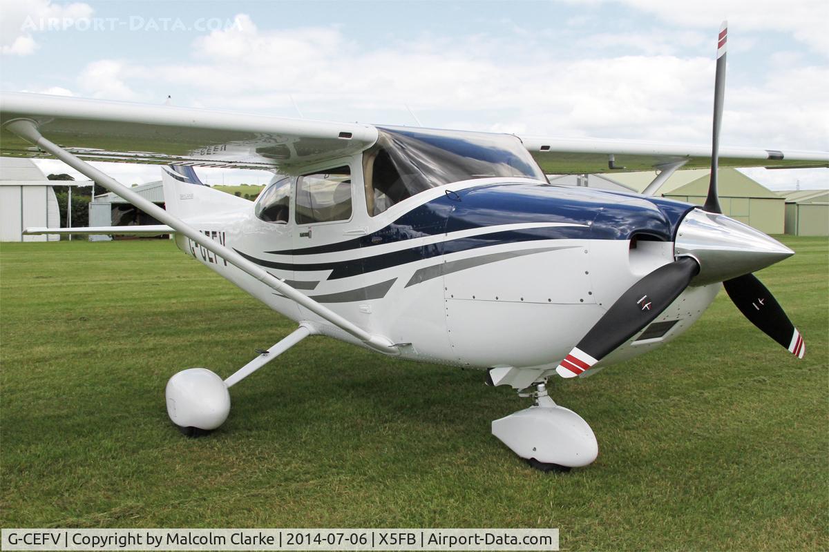 G-CEFV, 2005 Cessna 182T Skylane C/N 18281538, Cessna 182T Skylane at Fishburn Airfield UK. July 6th 2014.