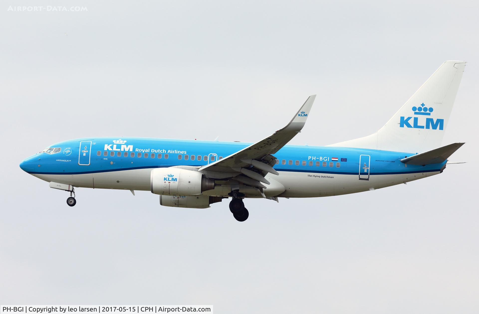 PH-BGI, 2010 Boeing 737-7K2 C/N 30364, Copenhagen 15.5.2017