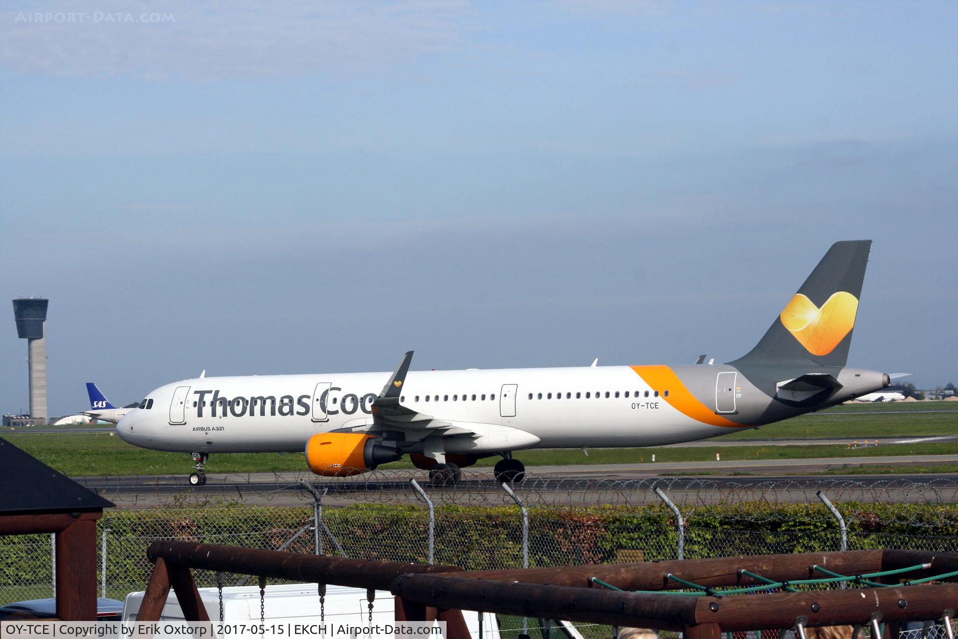 OY-TCE, 2014 Airbus A321-211 C/N 6342, OY-TCE just arrived rw 04L