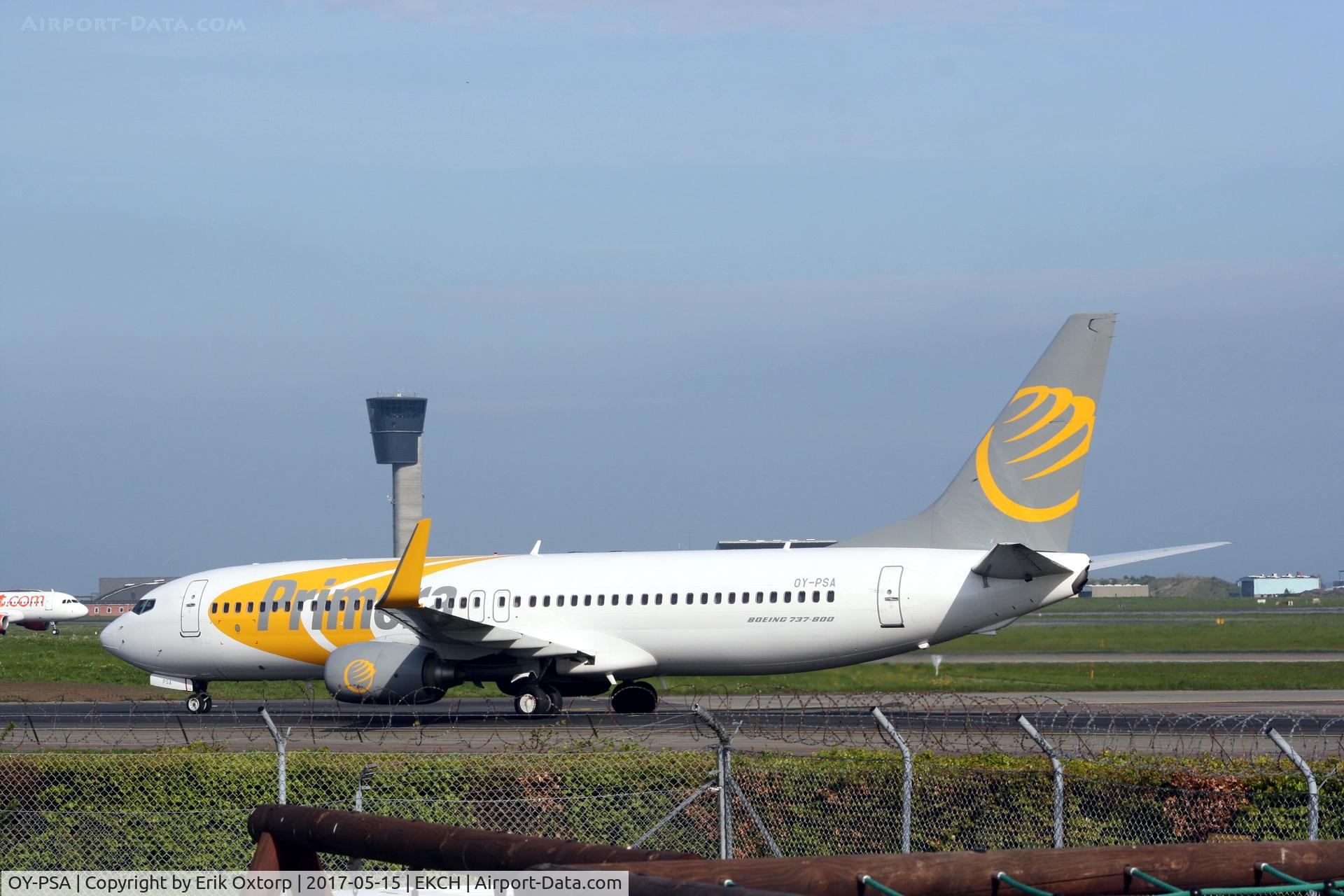 OY-PSA, 2007 Boeing 737-8Q8 C/N 30688, OY-PSA just arrived rw 04L