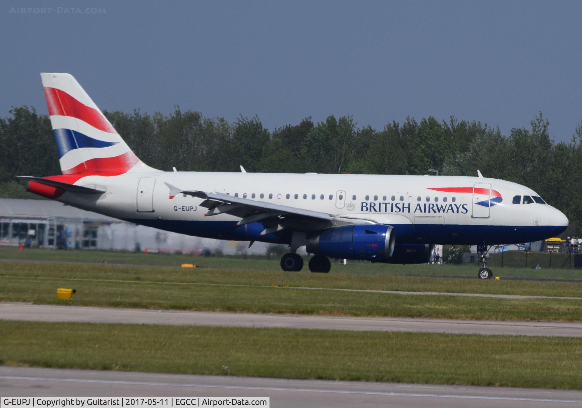 G-EUPJ, 2000 Airbus A319-131 C/N 1232, At Manchester