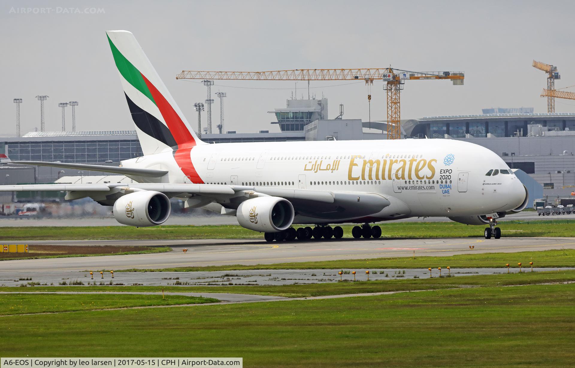 A6-EOS, 2015 Airbus A380-861 C/N 203, Copenhagen 15.5.2015