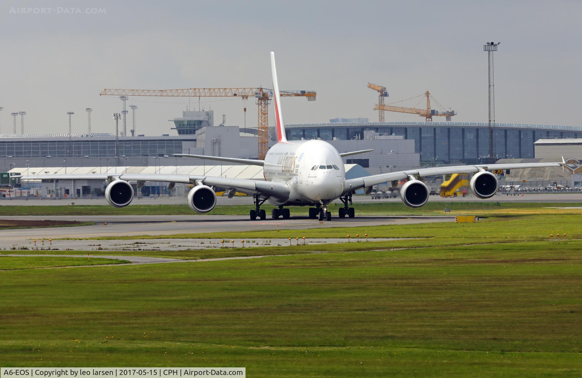 A6-EOS, 2015 Airbus A380-861 C/N 203, Copenhagen 15.5.2015
