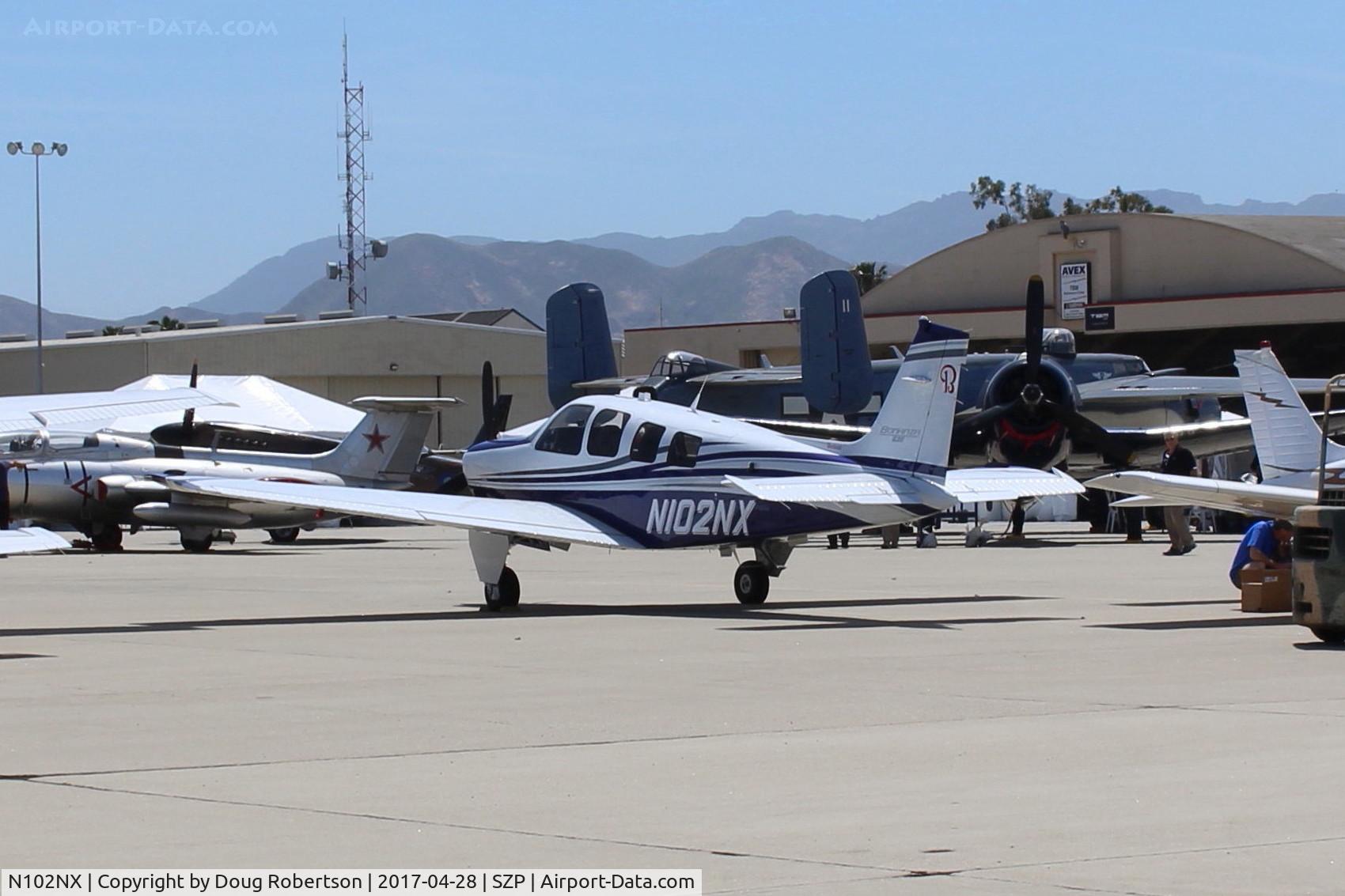 N102NX, 2017 Beechcraft G-36 Bonanza C/N E-4102, 2017 Textron BEECH G36 BONANZA, Continental IO-550-B 300 Hp six seats, registered to Manufacturer, at AOPA FLY-IN