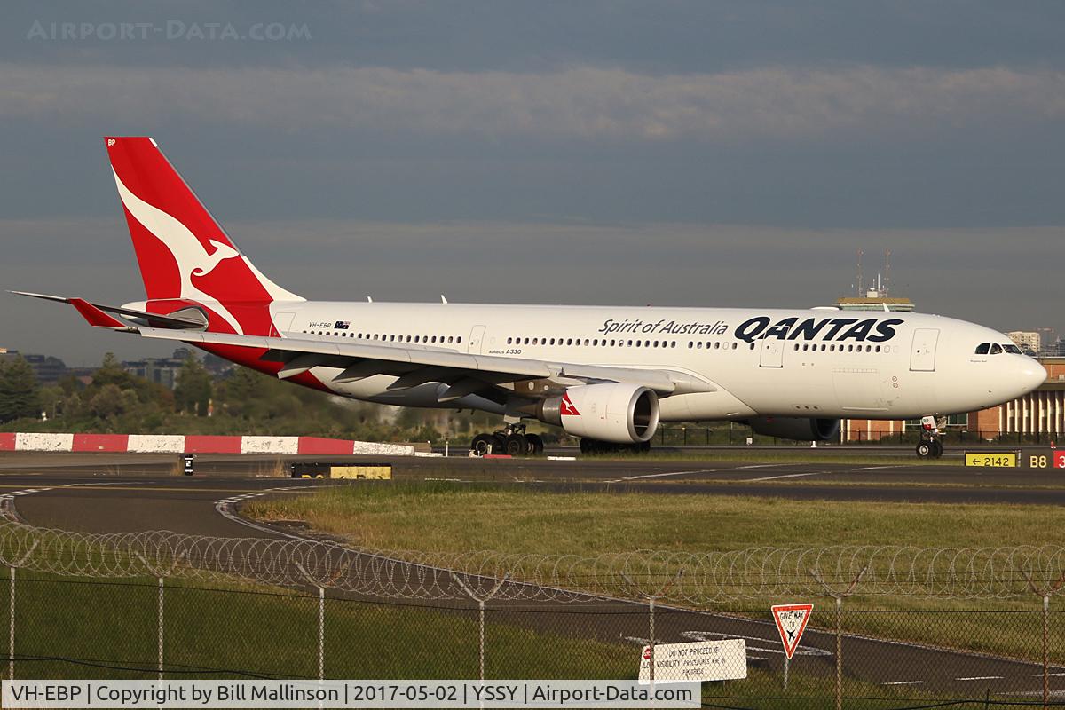 VH-EBP, 2010 Airbus A330-202 C/N 1174, in from MEL