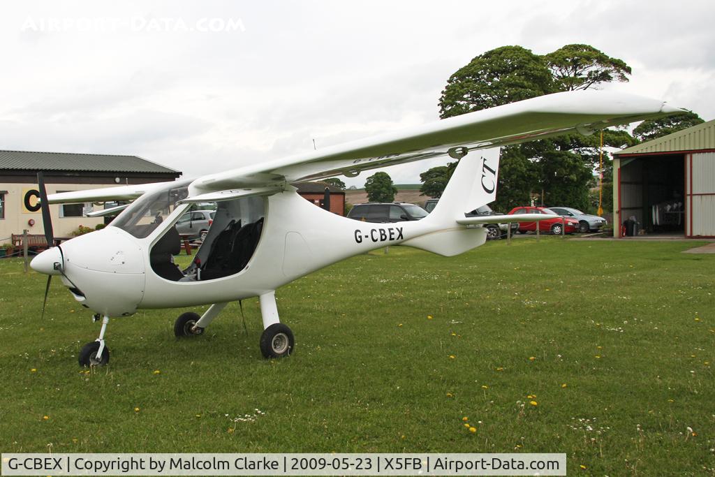 G-CBEX, 2001 Flight Design CT2K C/N 01.08.01.23, Flight Design CT2K at Fishburn Airfield UK. May 23rd 2009.