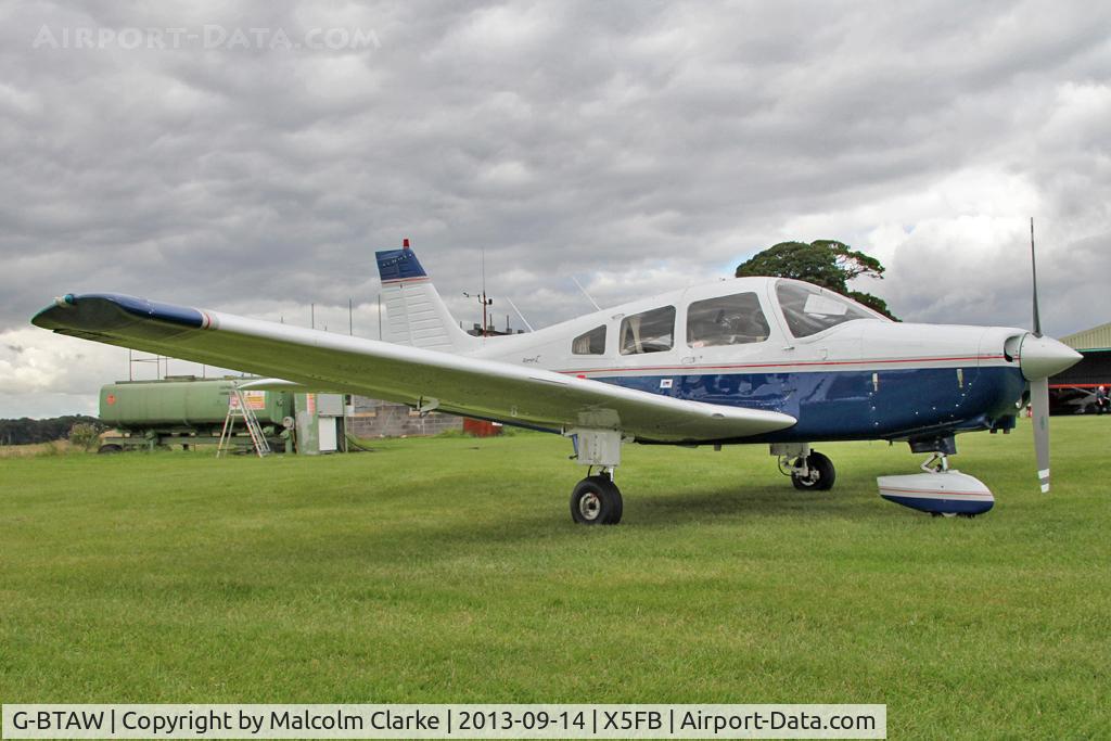 G-BTAW, 1986 Piper PA-28-161 C/N 28-8616031, Piper PA-28-161 Cherokee Warrior II at Fishburn Airfield UK. September 14th 2013.