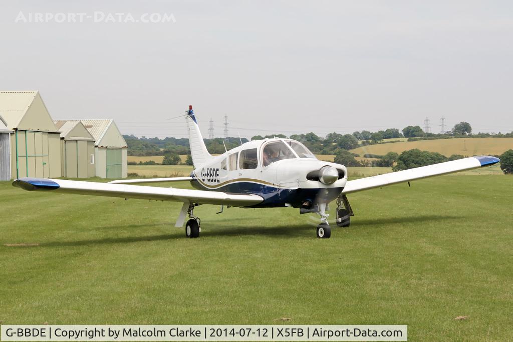 G-BBDE, 1973 Piper PA-28R-200-2 Cherokee Arrow II C/N 28R-7335250, Piper PA-28R-200-2 Cherokee Arrow II at Fishburn Airfield UK. July 12th 2014.