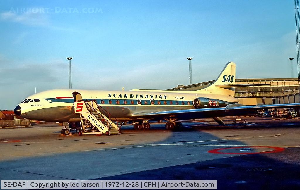 SE-DAF, 1962 Sud Aviation SE-210 Caravelle III C/N 112, Copenhagen 28.12.1972