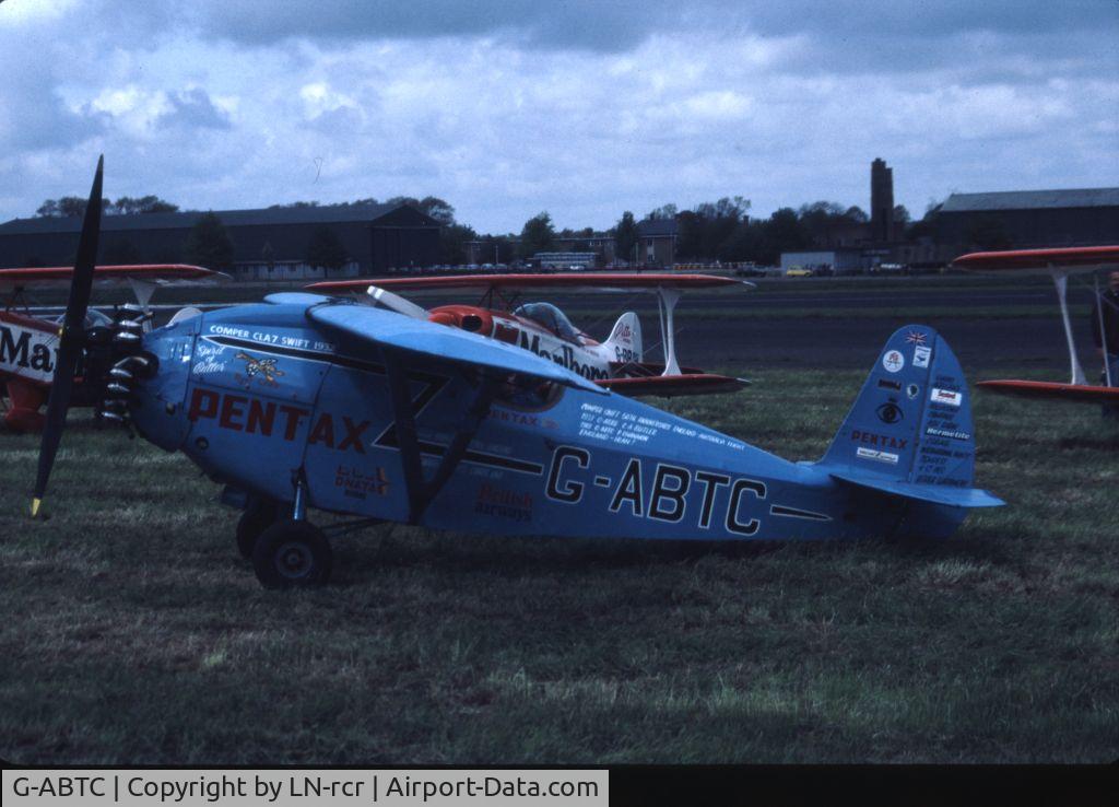 G-ABTC, 1932 Comper CLA-7 Swift C/N S32/1, Biggin Hill 1983