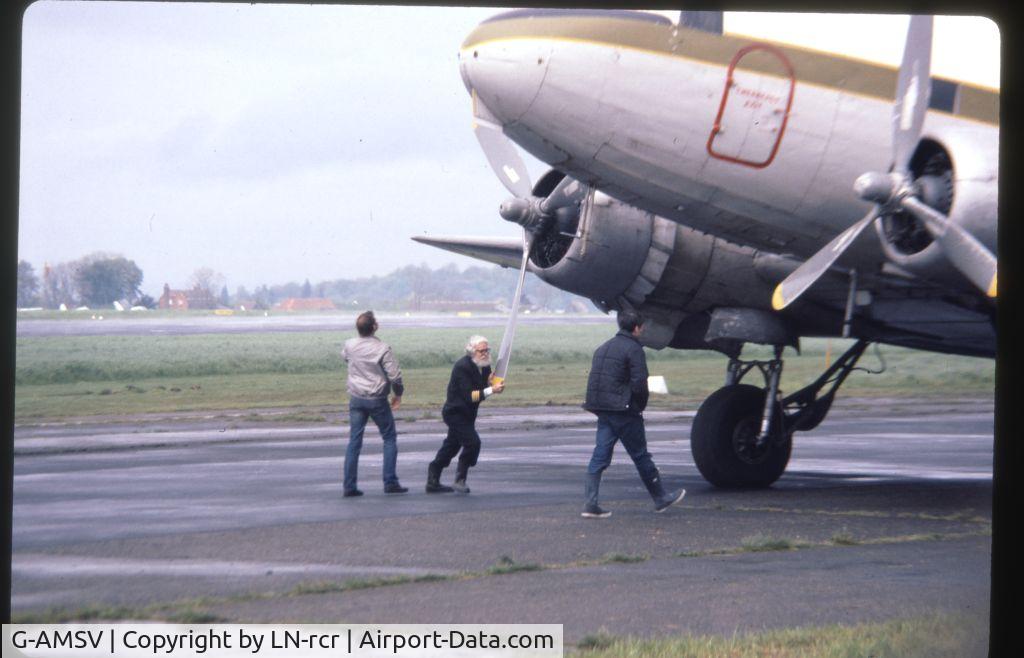 G-AMSV, 1944 Douglas DC-3A-467 (C-47B) C/N 16072, Biggin Hill 1983