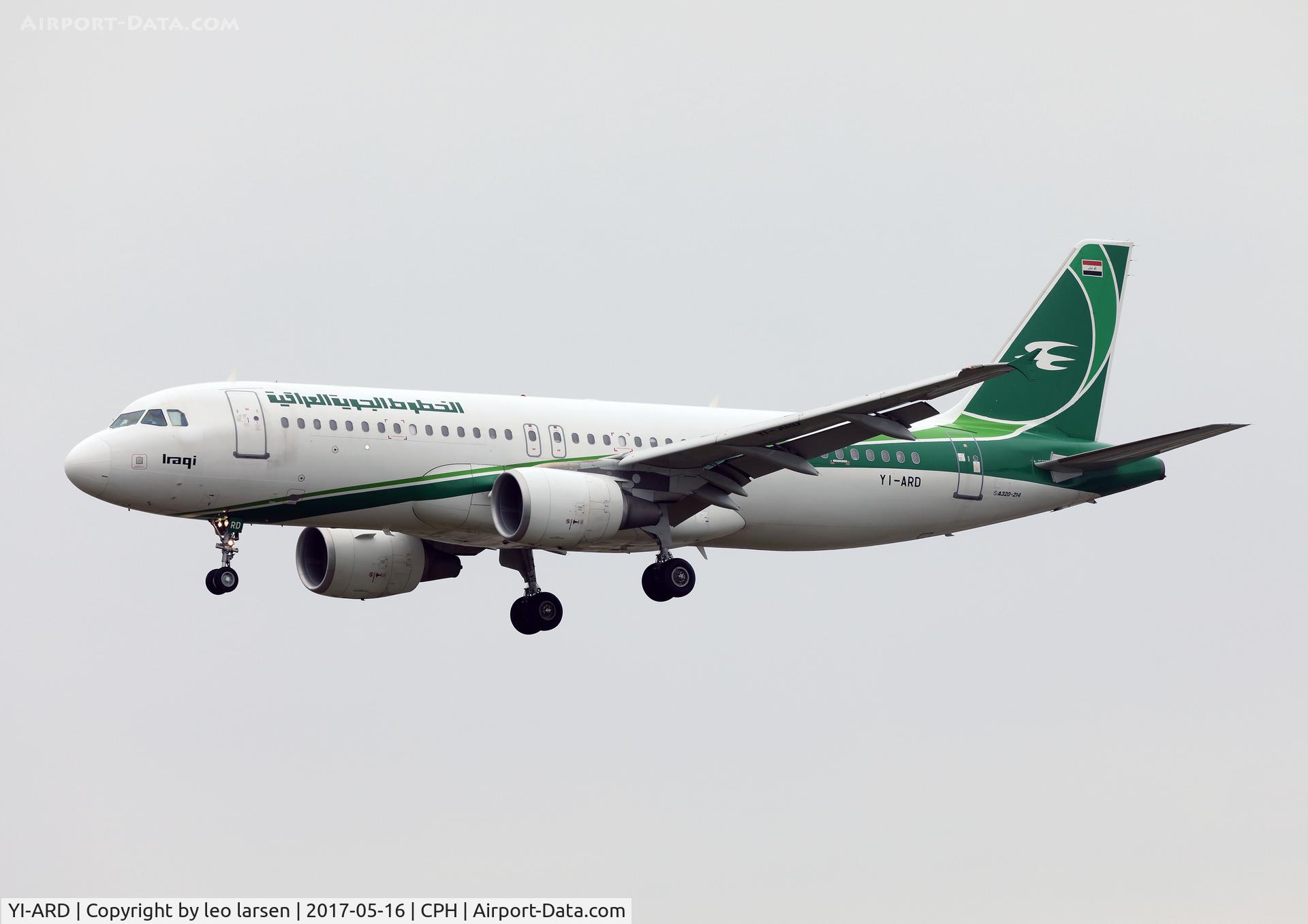YI-ARD, 2013 Airbus A320-214 C/N 5464, Copenhagen 16.5.2017