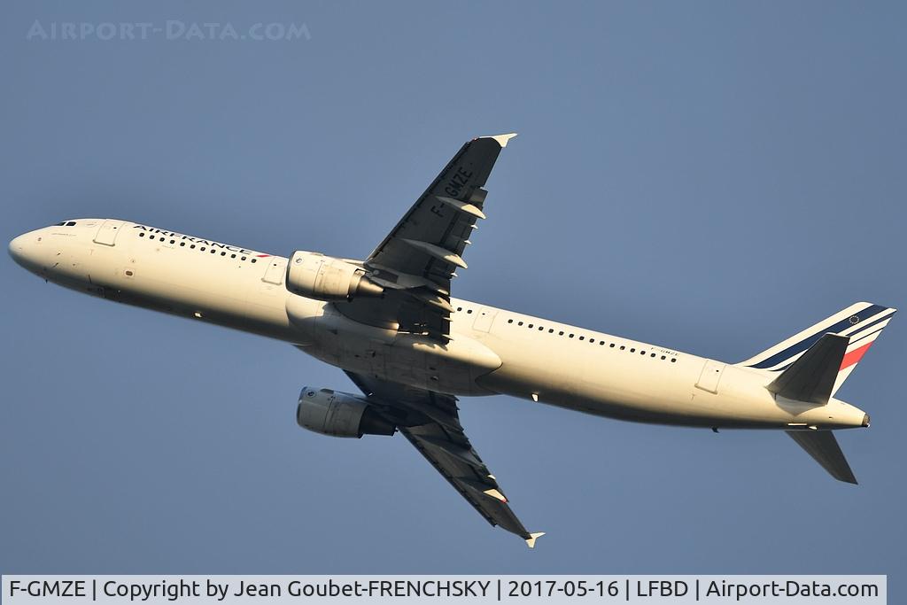 F-GMZE, 1995 Airbus A321-111 C/N 544, AF6275 /AFR45FC take off runway 05 to Paris Orly passing level 50