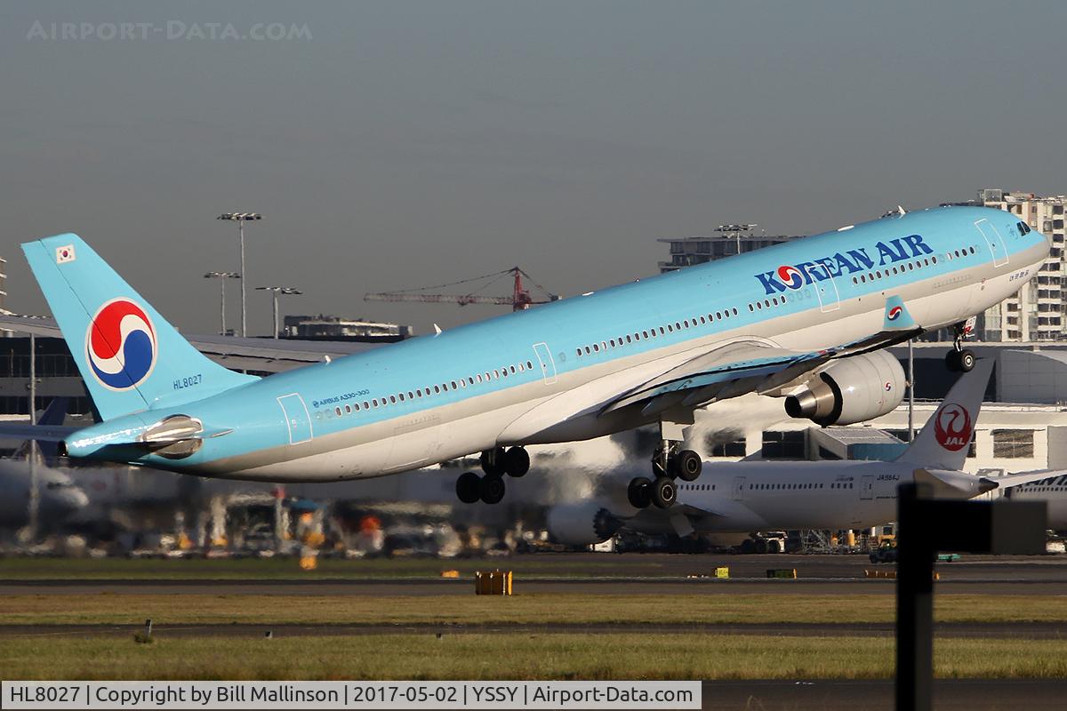HL8027, 2015 Airbus A330-323 C/N 1647, away to ICN