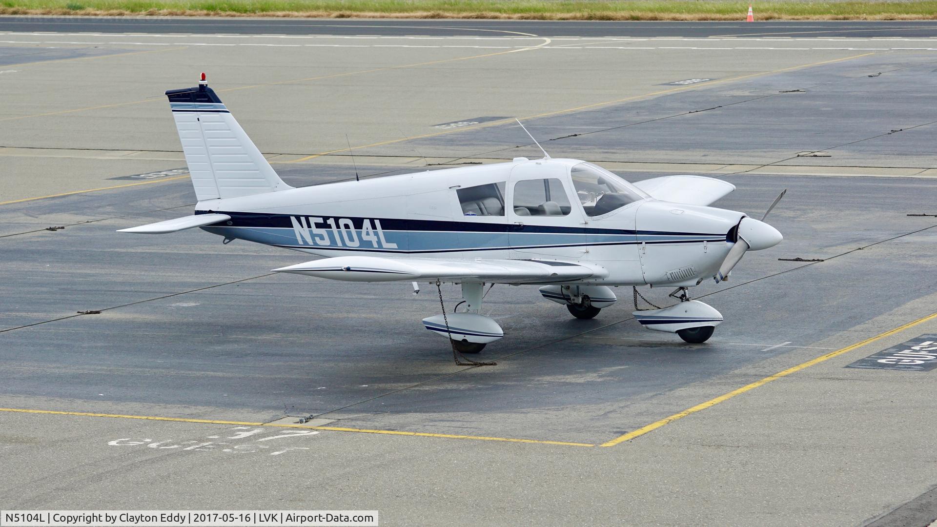 N5104L, 1967 Piper PA-28-180 C/N 28-4374, Livermore Airport California 2017.
