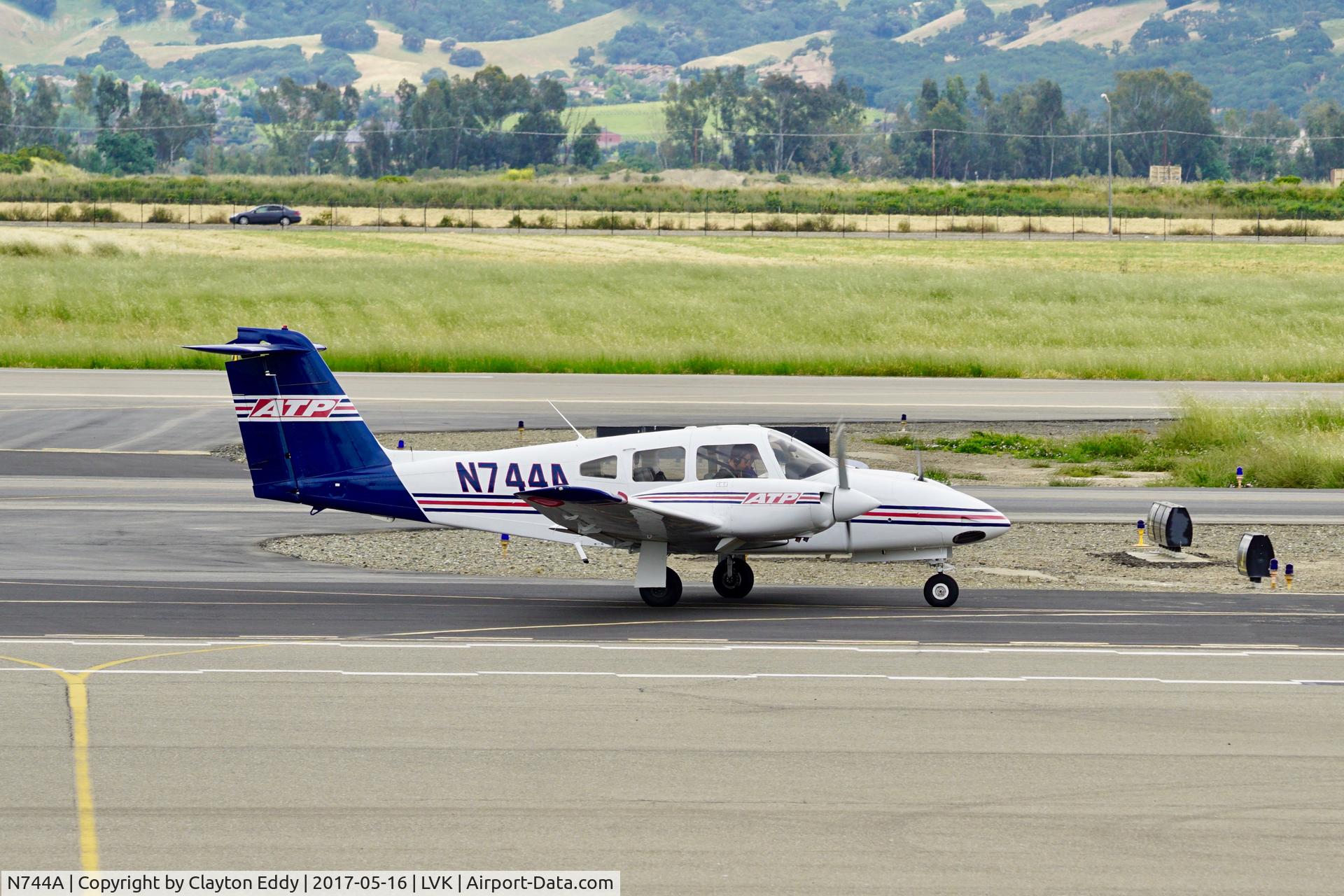 N744A, 2007 Piper PA-44-180 Seminole C/N 4496242, Livermore Airport California 2017.