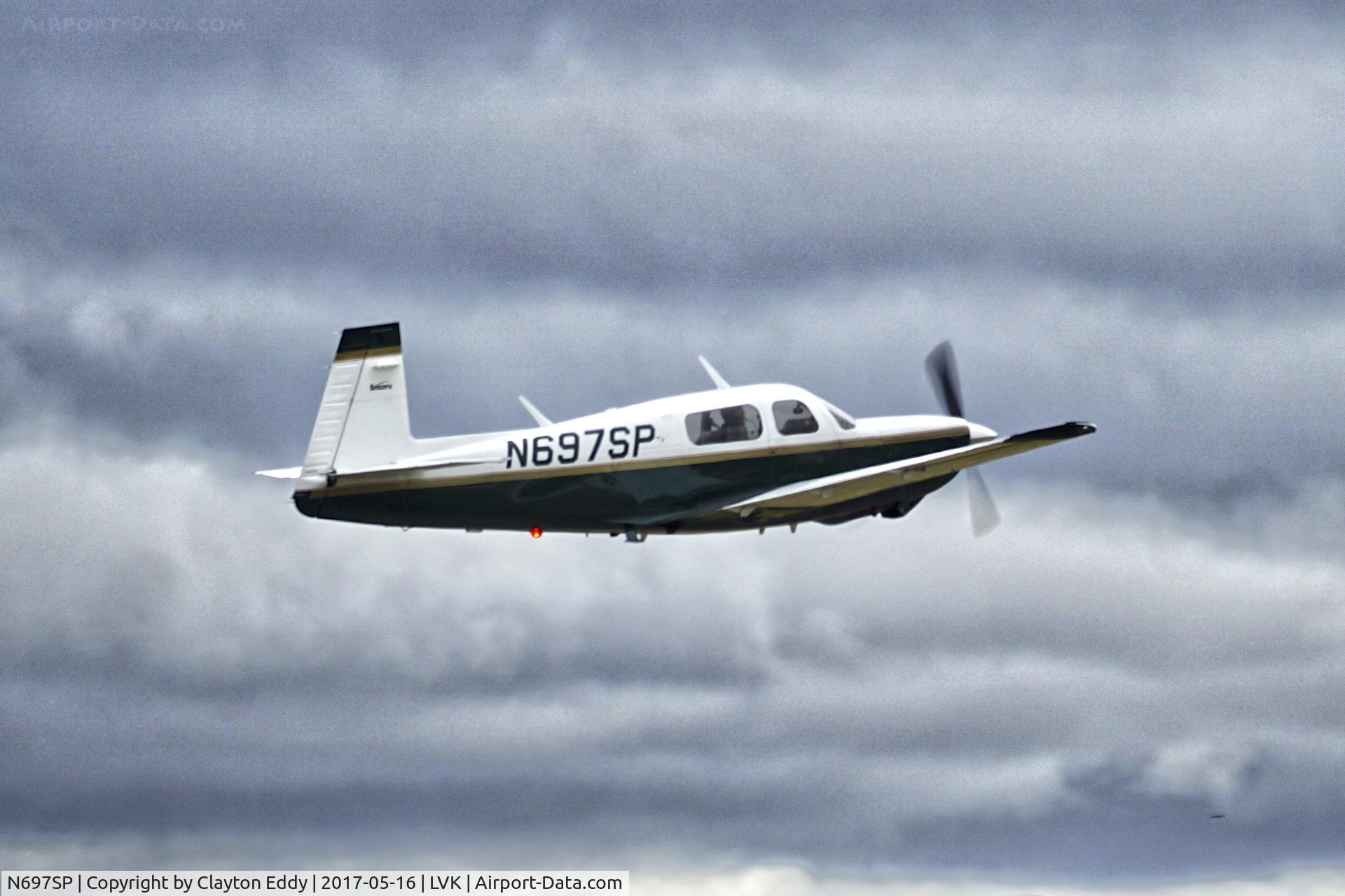 N697SP, 1997 Mooney M20K C/N 25-2002, Livermore Airport California 2017.