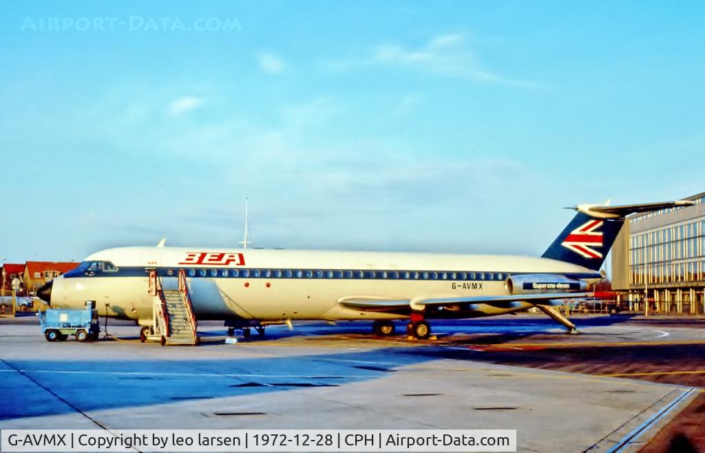 G-AVMX, 1969 BAC 111-510ED One-Eleven C/N BAC.151, Copenhagen 28.12.1972