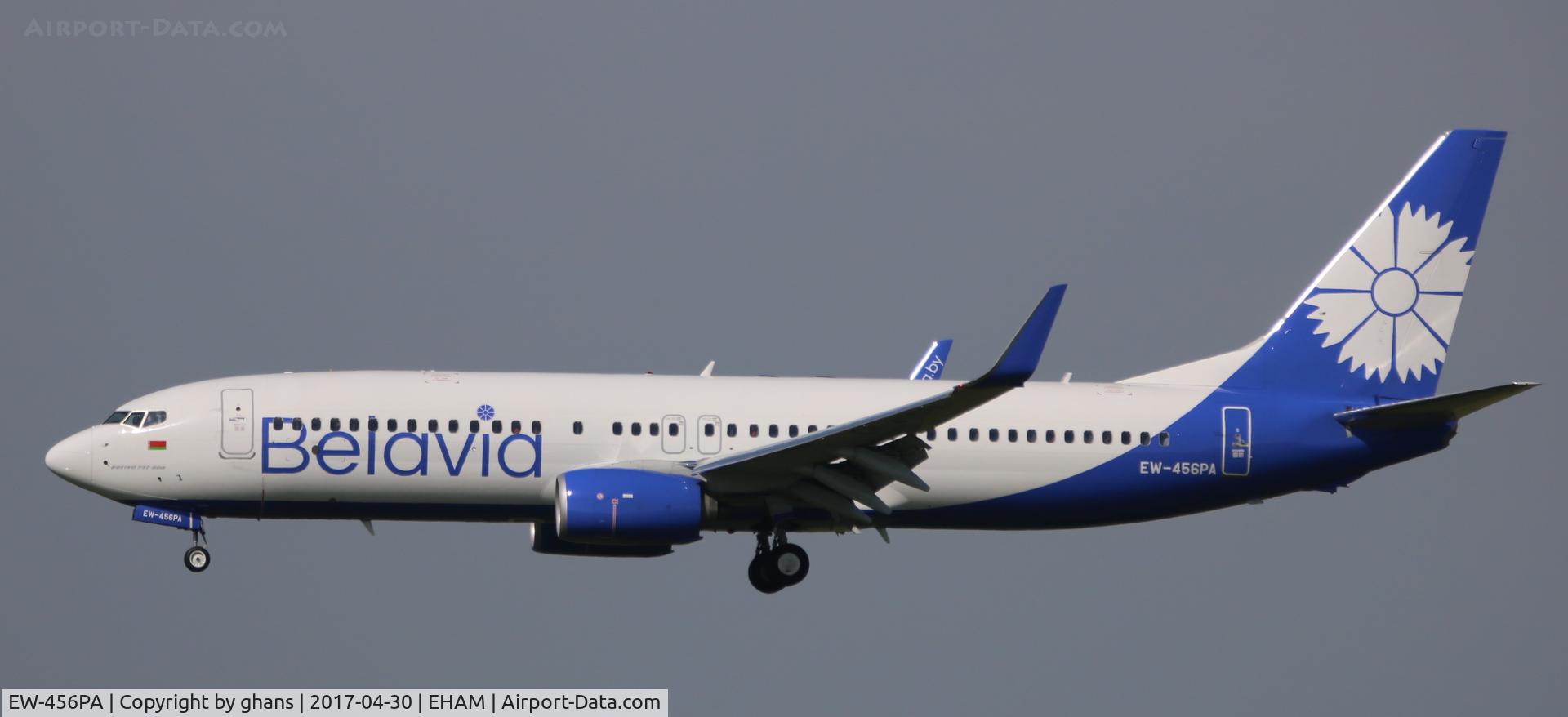 EW-456PA, 2016 Boeing 737-8ZM C/N 61422, New Livery