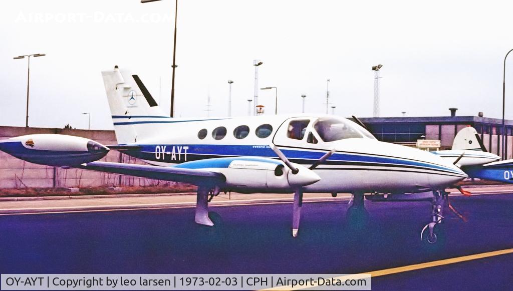 OY-AYT, 1972 Cessna 414 Chancellor C/N 414-0275, Copenhagen 3.2.73