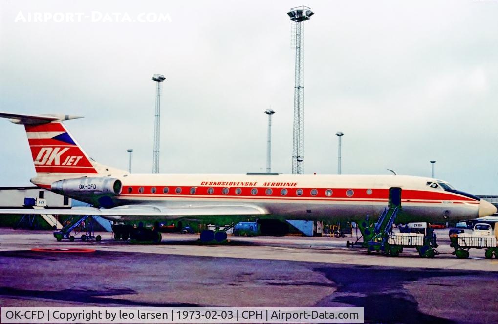 OK-CFD, 1972 Tupolev Tu-134A C/N 2 35 15 05, Copenhagen 3..2.1973