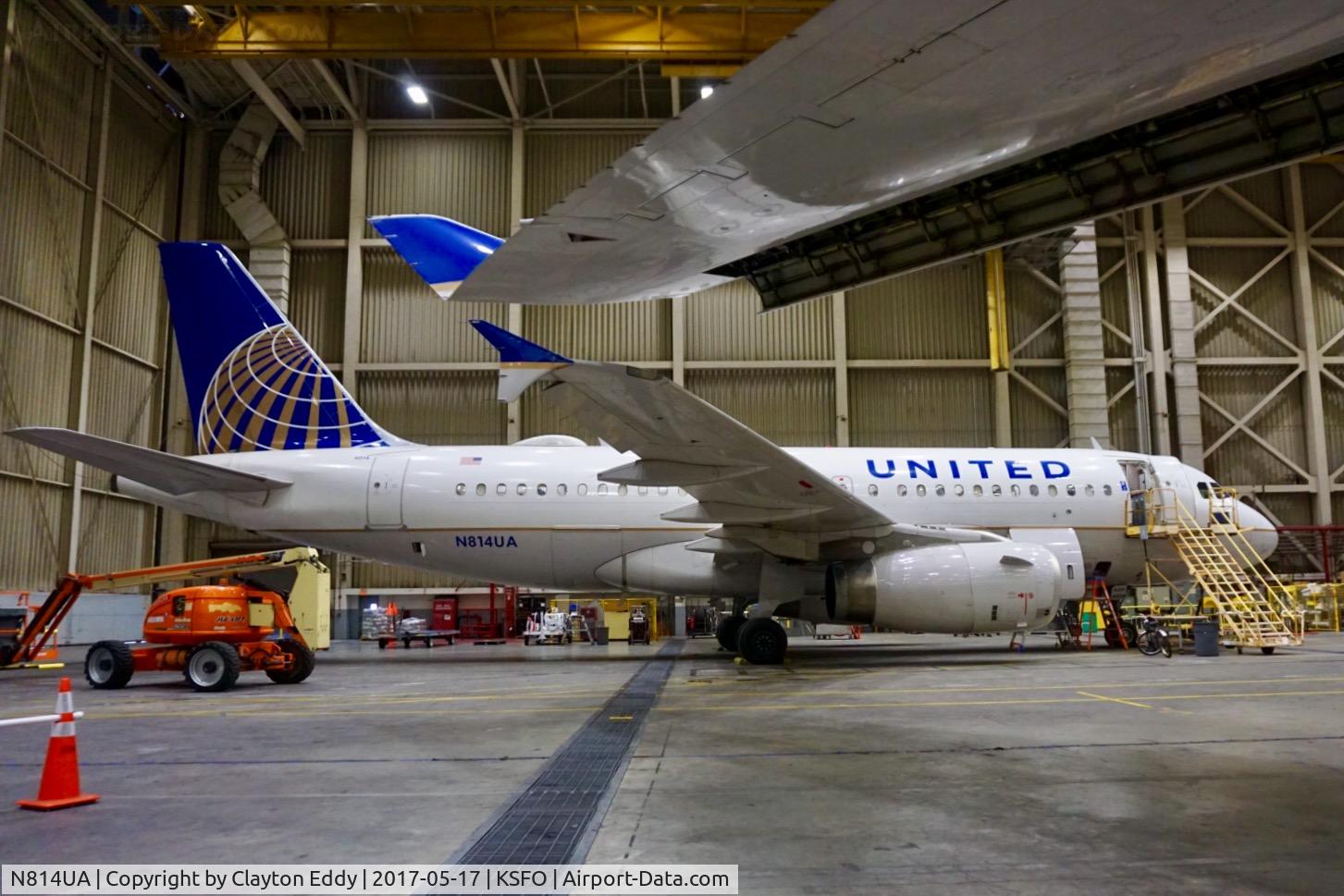 N814UA, 1998 Airbus A319-131 C/N 862, SFO 2017