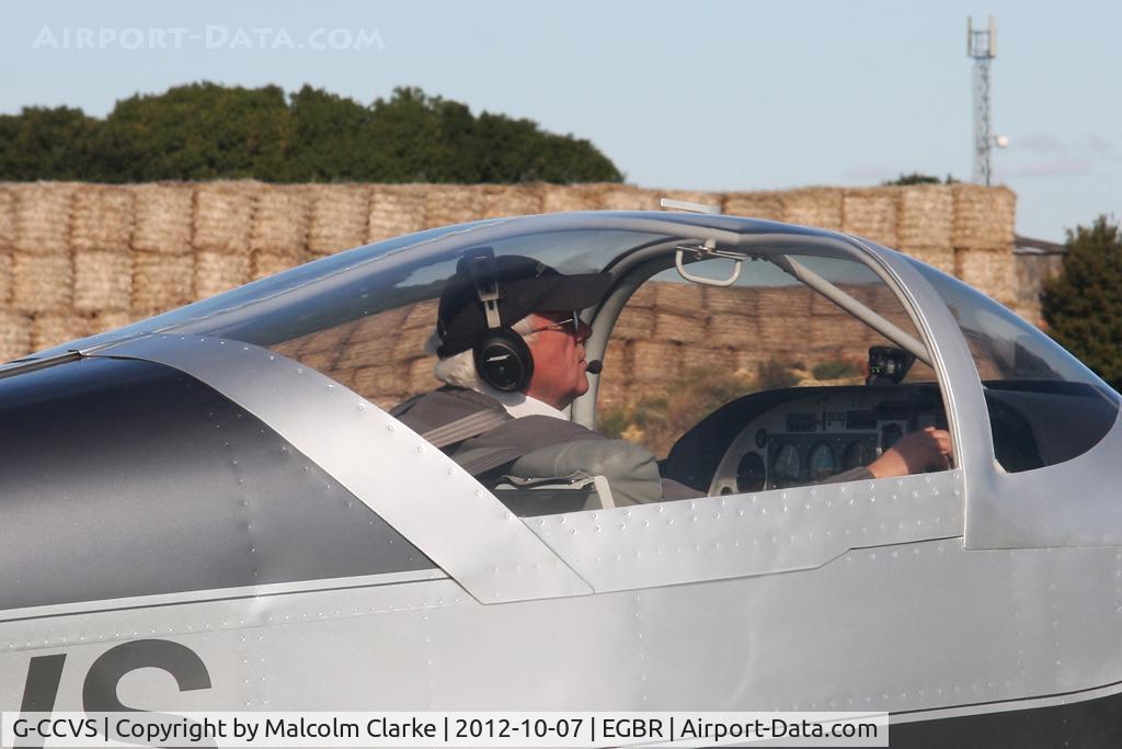 G-CCVS, 2010 Vans RV-6A C/N PFA 181A-13413, Vans RV-6A with Jim at the controls! At Breighton Airfield's Hibernation Fly-In. October 7th 2012.
