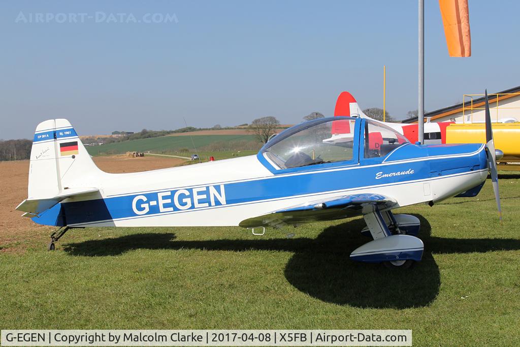 G-EGEN, 1961 Piel CP-301A Emeraude C/N AB.402, Piel CP-301A Emeraude at Fishburn Airfield UK. April 8th 2017.