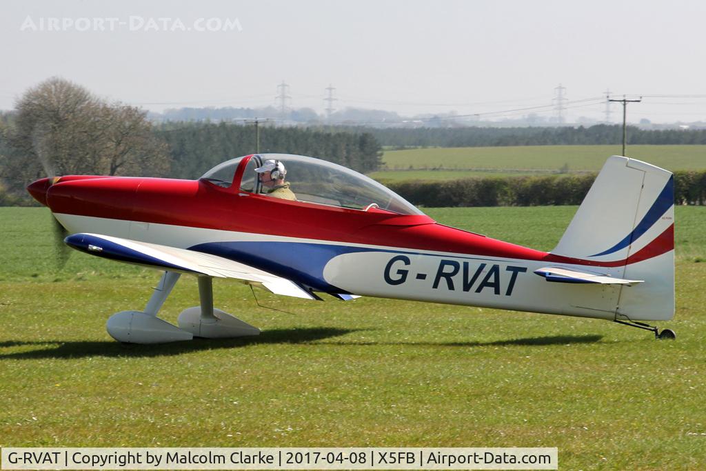 G-RVAT, 2009 Vans RV-8 C/N LAA 303-14928, Vans RV-8 at Fishburn Airfield UK. April 8th 2017.