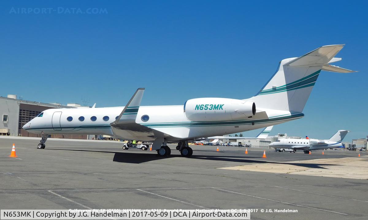 N653MK, 2008 Gulfstream Aerospace GV-SP (G550) C/N 5211, At Reagan National Signature ramp.